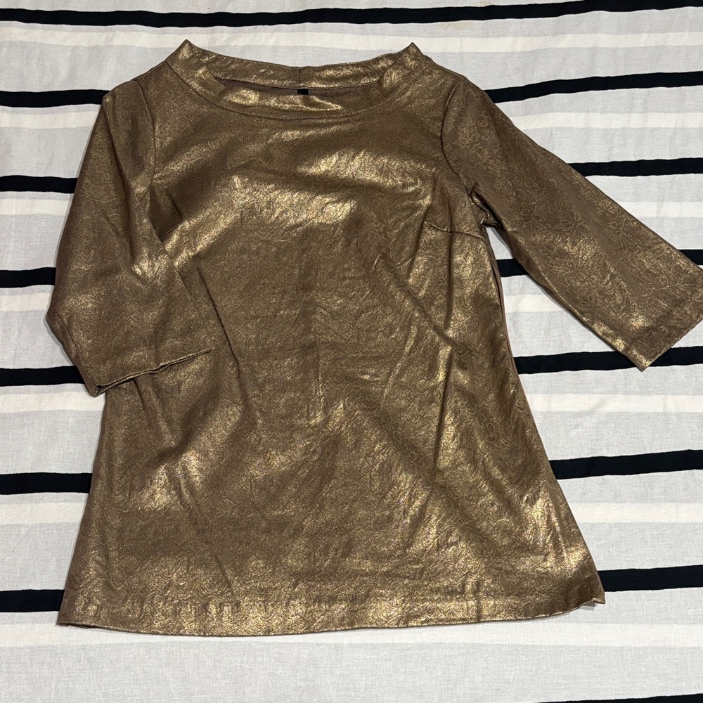Elegant Gold Women's Top
